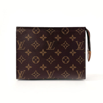 LOUIS VUITTON Poche Toilette 19 M47544 Pouch Monogram Canvas Brown Women's