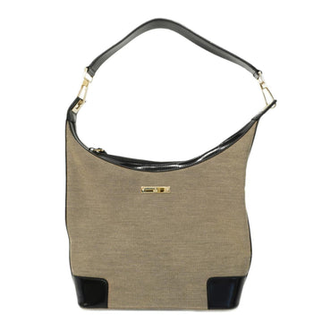 GUCCI shoulder bag 001 4204 canvas enamel black beige champagne ladies