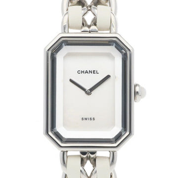 CHANEL Premiere M Watch, Stainless Steel H1639 Quartz, Women's, , White Shell, Manufacturer's Bracelet