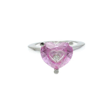 CHOPARD So Happy Diamond Heart Ring 82/6236 White Gold [18K] Fashion Crystal,Diamond Band Ring Silver