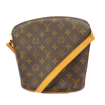 LOUIS VUITTON Shoulder Bag Monogram Drouot M51290 Brown Women's