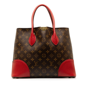 LOUIS VUITTON Monogram Flandrin Handbag Tote Bag M41596 Brown Red PVC Leather Women's