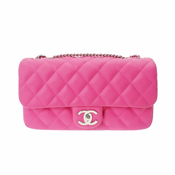 CHANEL Matelasse Coco Rain Chain Shoulder 25cm Pink A93154 Women's Fabric Bag