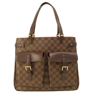 LOUIS VUITTON N51128 Uzes Damier Ebene Tote Bag Canvas Women's