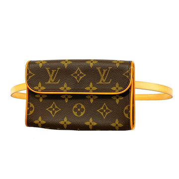 LOUIS VUITTON Waist Bag Monogram Pochette Florentine M51855 Brown Women's