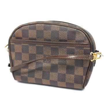 LOUIS VUITTON Shoulder Bag Damier Pochette Ipanema N51296 Ebene Ladies