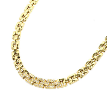 CARTIER Maillon Panthere Diamond Necklace 40cm K18 YG Yellow Gold 750