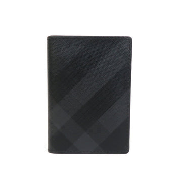 BURBERRY Card Case Business Holder PVC Coated Canvas Black Men's