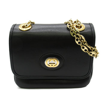 GUCCI ChainShoulder Bag Black leather 576423