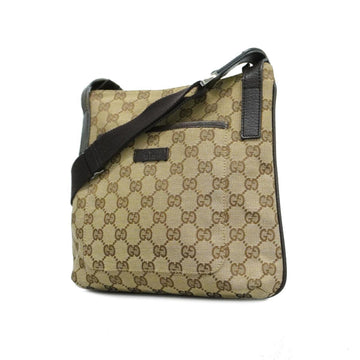 GUCCI Shoulder Bag GG Canvas 122793 Brown Ladies