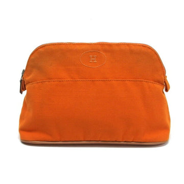 HERMES Bolide Pouch 25 Canvas Orange