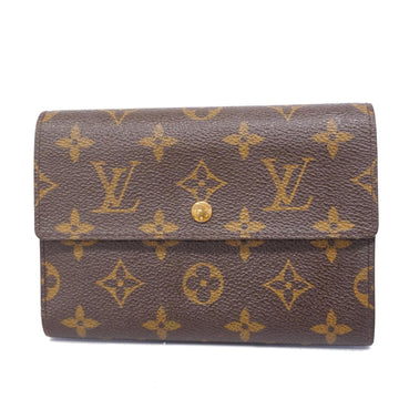 LOUIS VUITTON Tri-fold Wallet Monogram Porte Tresor Etui Papier M61202 Brown Men's Women's