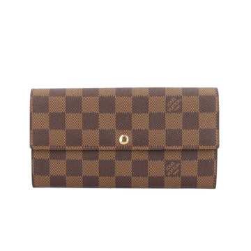 LOUIS VUITTON Portefeuille Sarah Damier Long Wallet PVC N61734 Women's