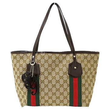 GUCCI bag ladies brand tote GG canvas sherry brown beige 211971 shoulder