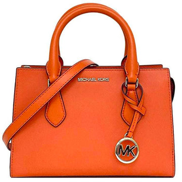 MICHAEL KORS 2way Orange 35S3G6HS5L ec-20069 Leather  Charm Handbag Shoulder Bag Women's