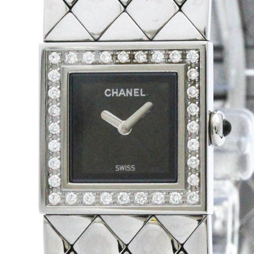 CHANELPolished  Matelasse Diamond Steel Quartz Ladies Watch H0489 BF572334