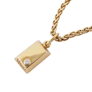 CARTIER Necklace Ingot/1PD Diamond K18YG Yellow Gold Women's