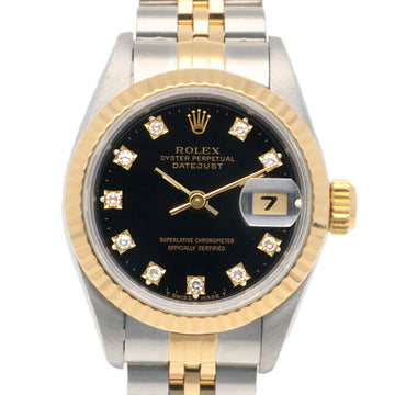 ROLEX Datejust Oyster Perpetual Watch Stainless Steel 69173G Automatic Ladies  S Serial 1993 10P Diamond Overhauled