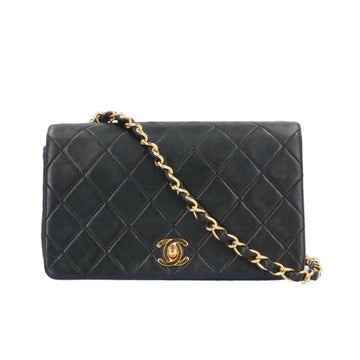 CHANEL Matelasse Shoulder Bag Lambskin Black Women's  Chain