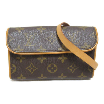 LOUIS VUITTON Pochette Florentine waist bag Brown Monogram PVC coated canvas M51855