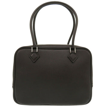 HERMES Plume 20 Epsom Leather Black M Stamp Handbag 0001