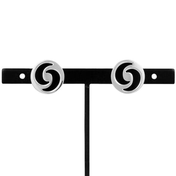 BVLGARI Optical Earrings K18WG Onyx for Women