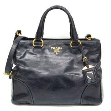 PRADA BN2533 Women's Leather Handbag,Shoulder Bag Navy