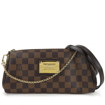 LOUIS VUITTON Shoulder Bag Eva N55213 Damier Canvas Brown Pouch Clutch Women's