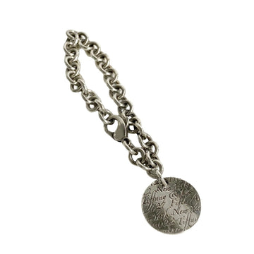 TIFFANY&Co.  Notes Tag Silver 925 Chain Bracelet Bangle 29110