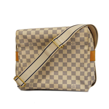 LOUIS VUITTON Shoulder Bag Damier Azur Naviglio N51189 White Women's