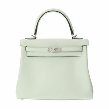 HERMES Kelly 25 Inner Stitching Vert Fizz Palladium Hardware - U Stamp [Around 2022] Women's Swift Handbag