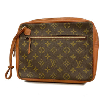 LOUIS VUITTON clutch bag Monogram Saxpo Brown Ladies