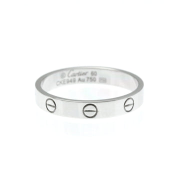 CARTIER Love Mini Love Ring B4085160 White Gold [18K] Fashion No Stone Band Ring Silver