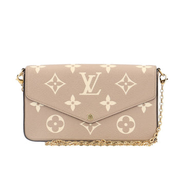 LOUIS VUITTON Pochette Felicie Monogram Emprene Shoulder Bag M82610 Beige Women's  BRB10010000013382