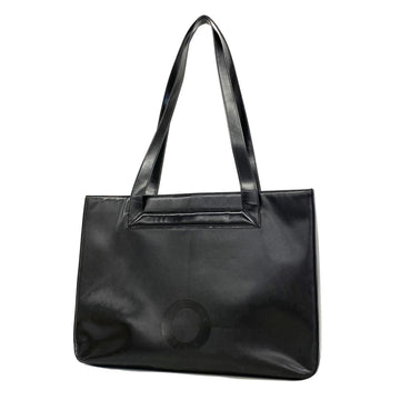 CELINE Shoulder Bag Leather Black Women's