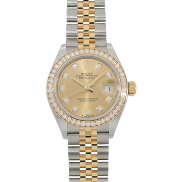 ROLEX Lady Datejust 28 279383RBR Random Champagne x 10P Diamond Ladies Watch