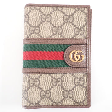 GUCCI 597620 Ophidia GG Passport Case Beige Ebony Women's