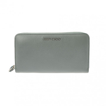 JIMMY CHOO Round Wallet Blue Grey - Unisex Leather Long