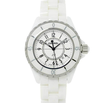 CHANEL J12 33mm H0968 Ladies Watch Date White Ceramic Quartz