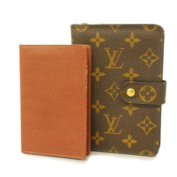 LOUIS VUITTON Wallet Monogram Porte Papier Zip M61207 Brown Men's Women's