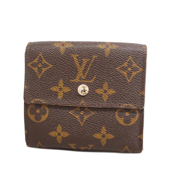 LOUIS VUITTON Tri-fold Wallet Monogram Portefeuille Elise M61654 Brown Men's Women's