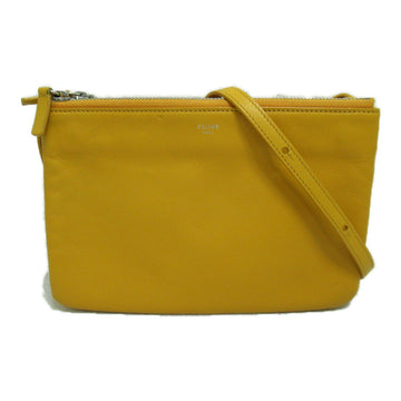 CELINE Trio Shoulder Bag Yellow leather