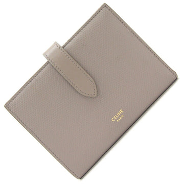 CELINE Bifold Wallet Medium Strap 10B643BFP Beble Grained Calfskin Women's