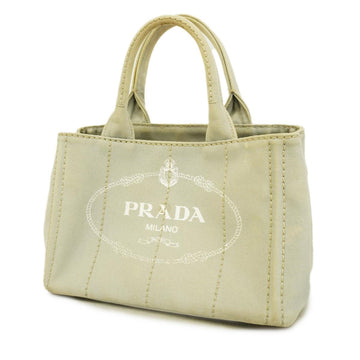 PRADA Tote Bag Canapa Canvas Grey Women's