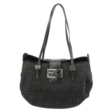 FENDI handbag Zucca nylon canvas black ladies