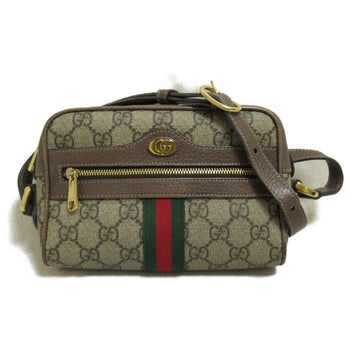 GUCCI Shoulder Bag Beige Brown canvas GG Supreme 517350