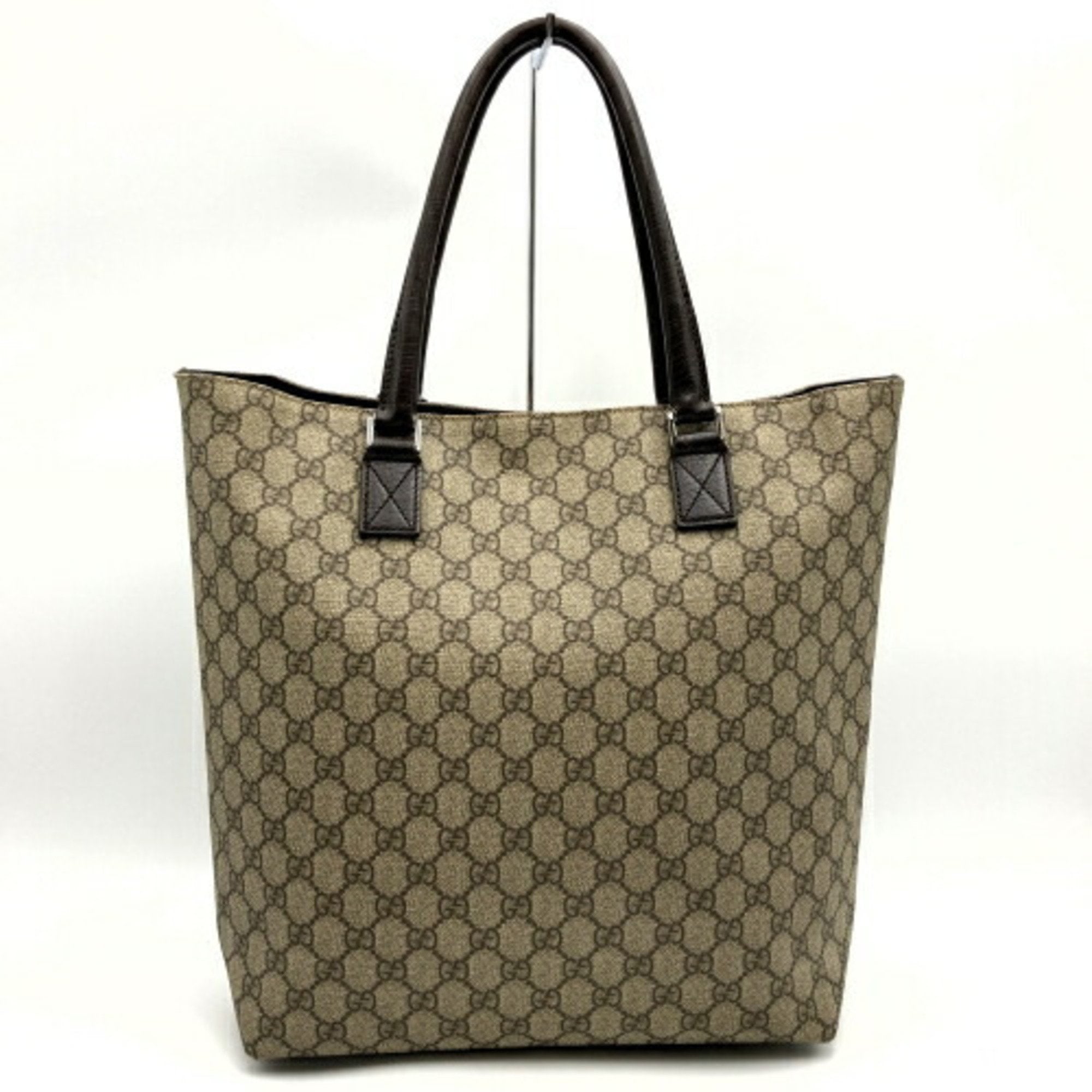 GUCCI Tote Bag Handbag Brown GG Supreme Canvas Women's IT67KH08EBTO