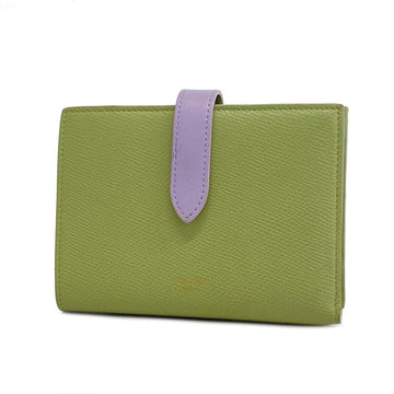 CELINE wallet medium strap leather green ladies