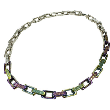 LOUIS VUITTON Collier Chain Monogram Rainbow Necklace M69449 US0250 Metal Men's Women's