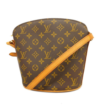 LOUIS VUITTON Shoulder Bag Monogram Drouot M51290 Brown Women's